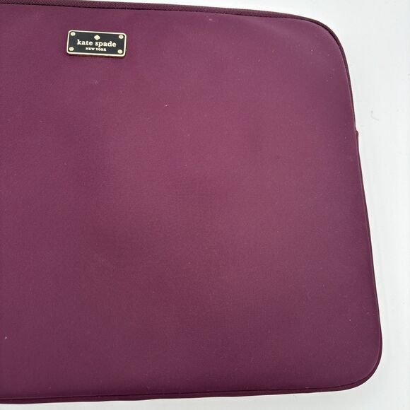 Kate Spade Burgundy Red Protective Laptop Zip Closure Padded‎ Sleeve Bag 13.5” - Picture 4 of 14